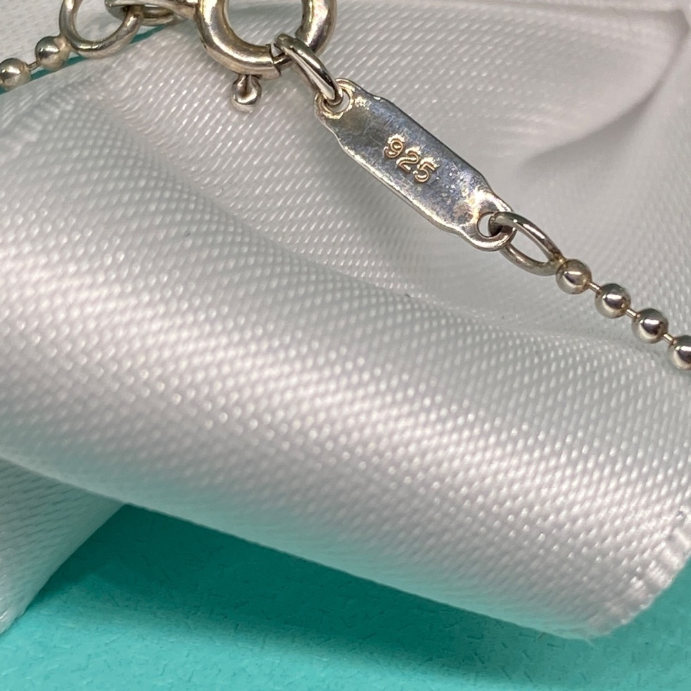 Tiffany & Co. Paloma Picasso Red Enamel Love Heart Necklace Sterling Silver 16” - Picture 5 of 8